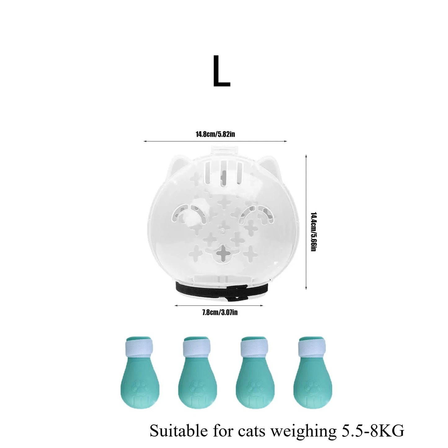 Cat Muzzle & Grooming Hood – Anti-Bite & Anti-Lick