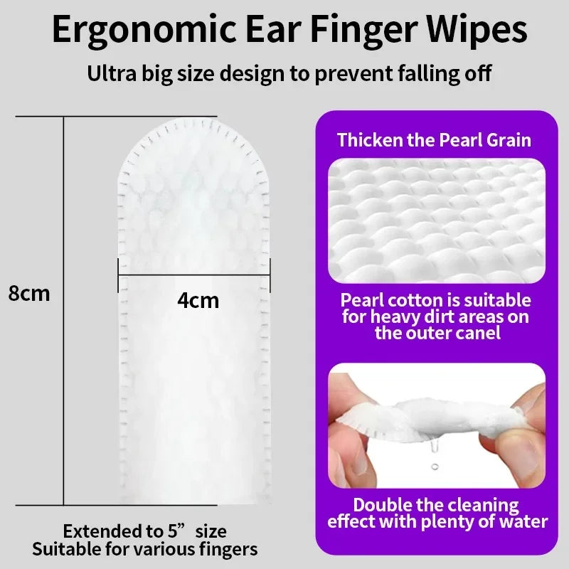 50PCS Dog & Cat Ear Cleaning Wipes – Pet Ear Care Finger Pads