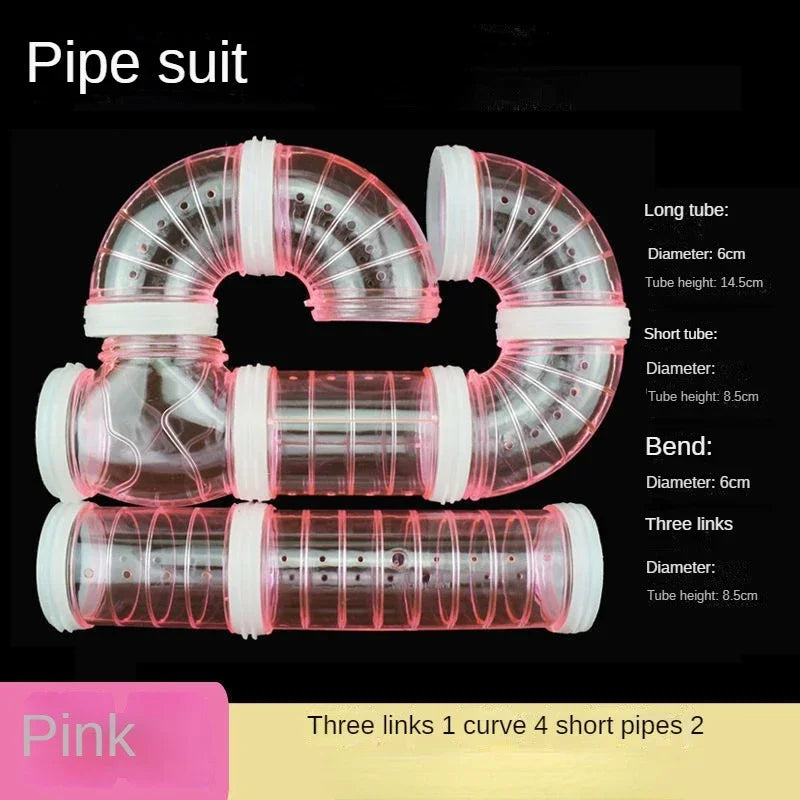 Hamster Tunnel Maze Toy – DIY External Cage Tubes & Exercise Tunnel Set