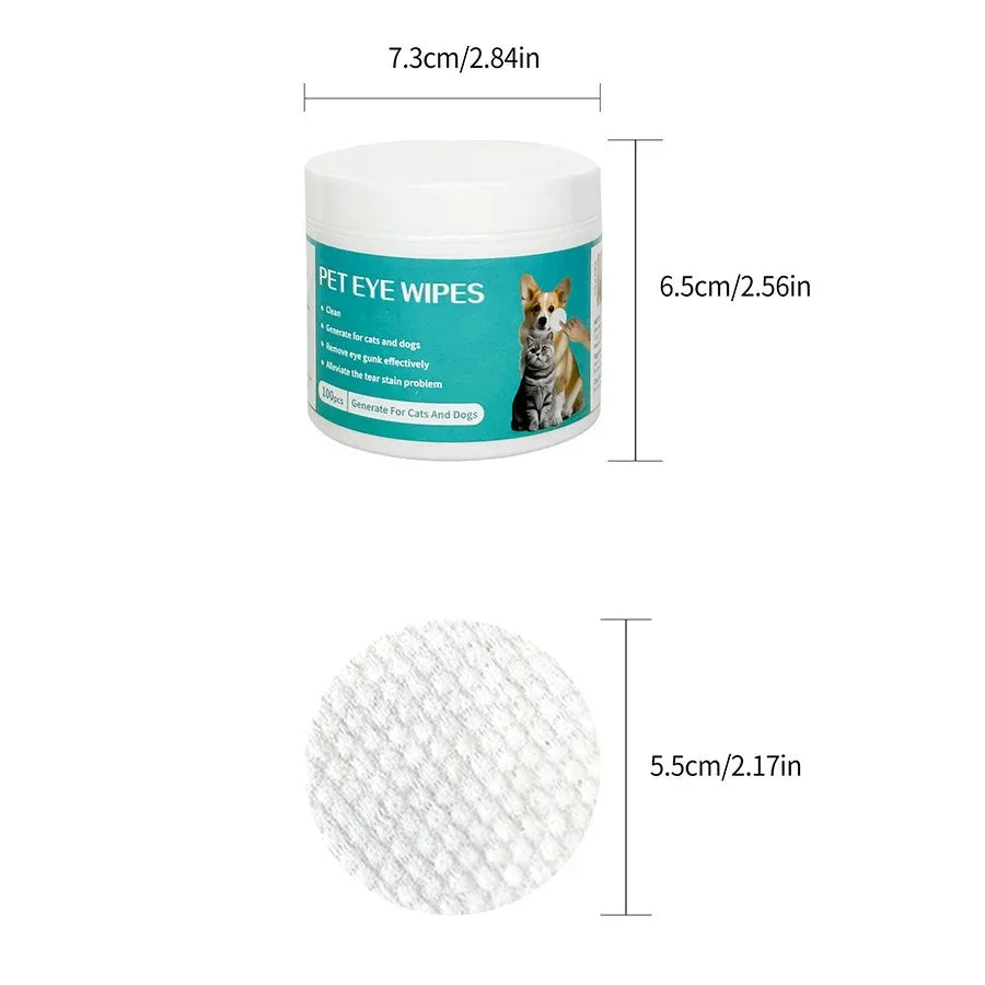 Dog & Cat Eye Cleaning Wipes – Tear Stain Remover