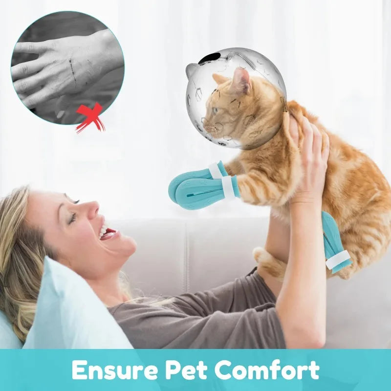 Cat Muzzle & Grooming Hood – Anti-Bite & Anti-Lick