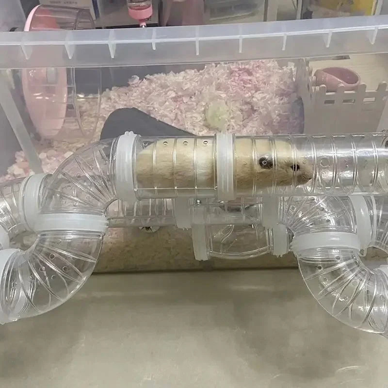 Hamster Tunnel Maze Toy – DIY External Cage Tubes & Exercise Tunnel Set